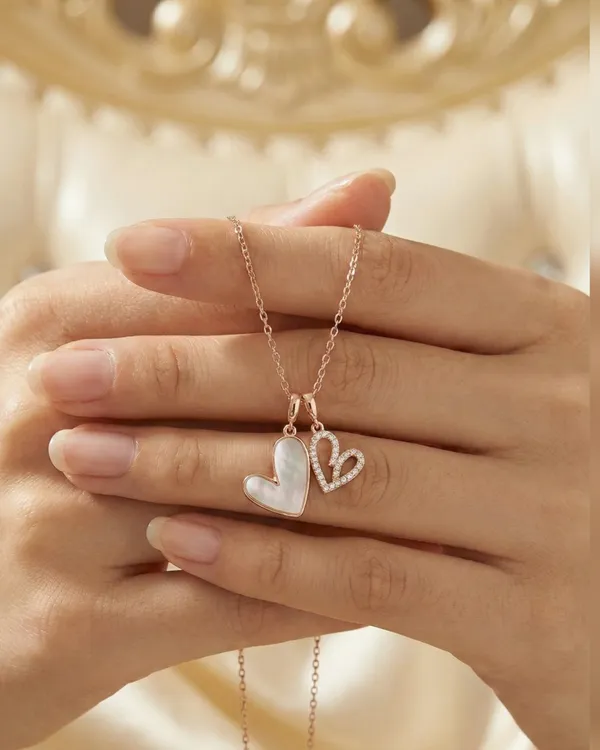 Duo_Heart_Mop_Chain_For_Women|_SILVER_925