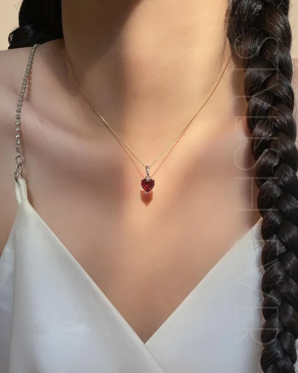 Red_Heart_Diamond_Chain_For_Women|_SILVER_925