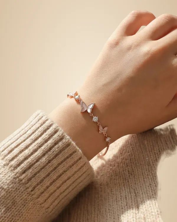Butterfly__Diamond_Bracelet_For_Women|_SILVER_925