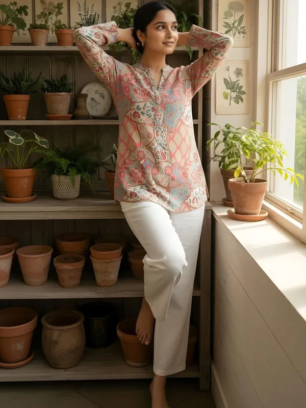 Pink_Cotton_Floral__And__Abstract_Printed_Kurti