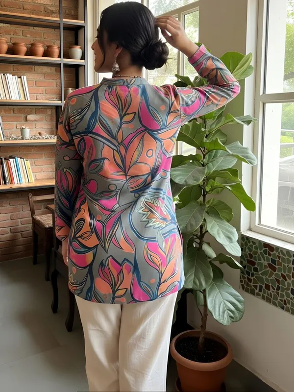 Pink_And_Grey_Cotton_Abstract_Printed_Kurti