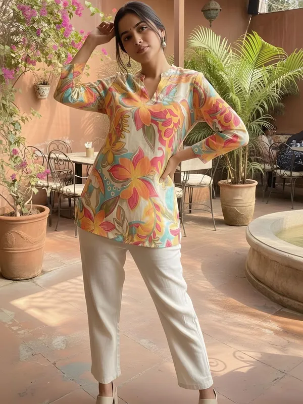 Multi_Cotton_Floral_Printed_Kurti