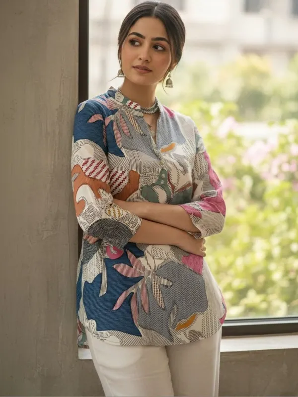 Multi_Cotton_Abstract_Printed_Kurti