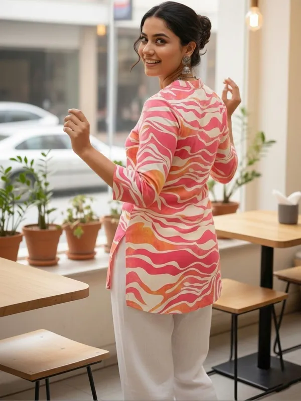 Pink_Cotton_Abstract_Printed_Kurti