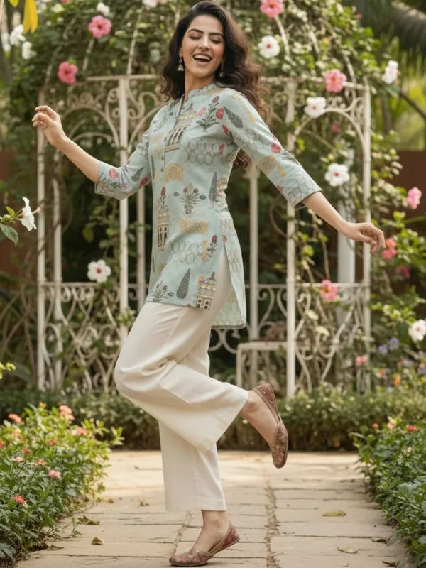 Sea_Green_Cotton_Abstract_Printed_Kurti