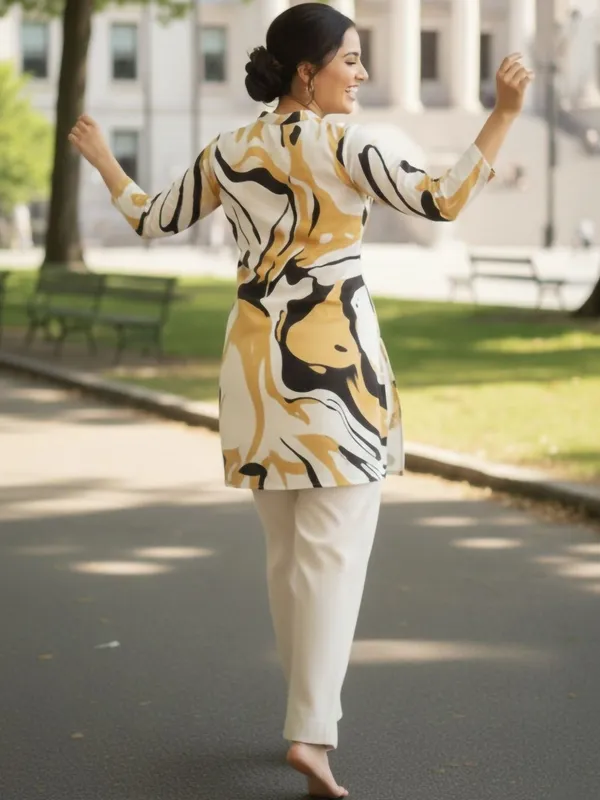 Cream_Cotton_abstract_Printed_Kurti