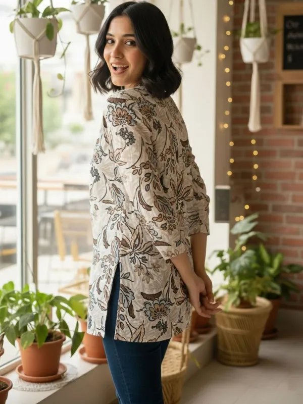Chikoo_Cotton_Floral_Printed_Kurti