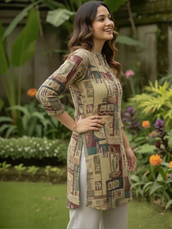 GreyCotton_Abstract_Printed_Kurti