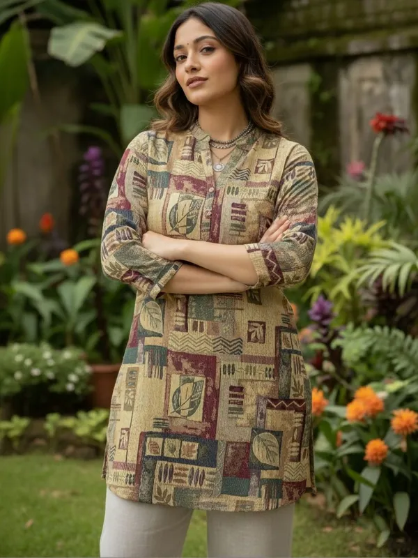 GreyCotton_Abstract_Printed_Kurti