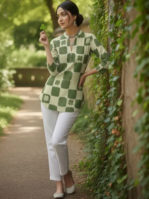 Green_Cotton_Floral_Printed_Kurti
