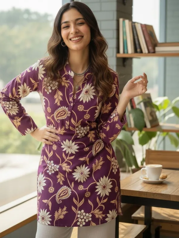 Purple_Cotton_Abstract_Printed_Kurti