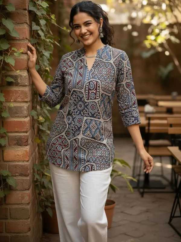 Multi_Cotton_Abstract_Printed_Kurti