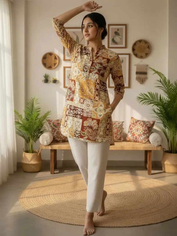 Multi_Cotton_Abstract_Printed_Kurti
