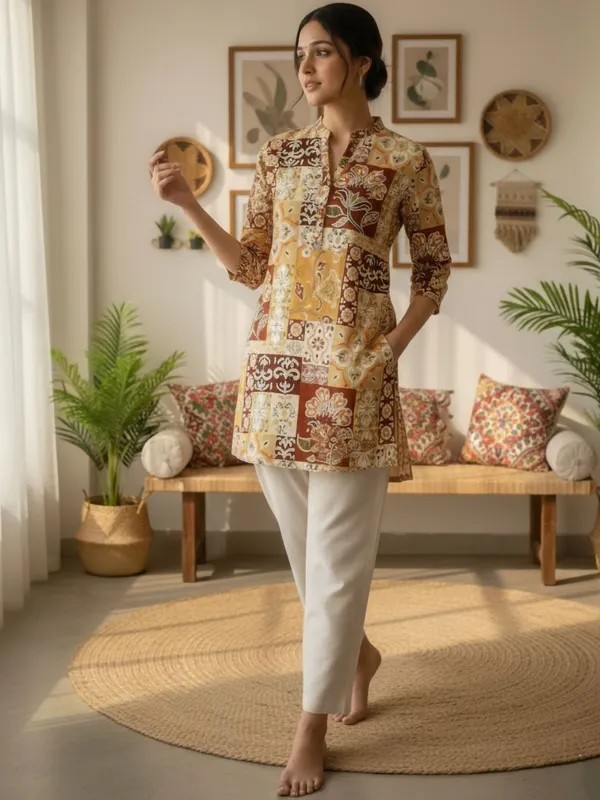 Multi_Cotton_Abstract_Printed_Kurti
