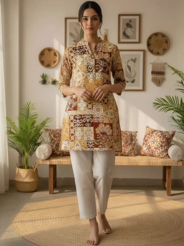 Multi_Cotton_Abstract_Printed_Kurti