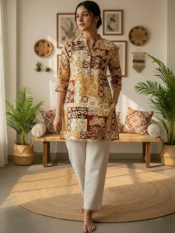 Multi_Cotton_Abstract_Printed_Kurti