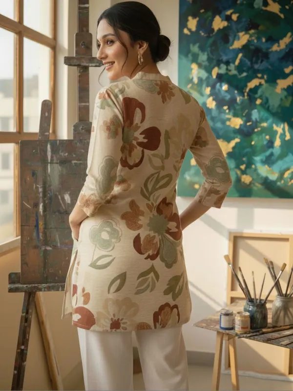 Cream_Cotton_Abstract_Printed_Kurti