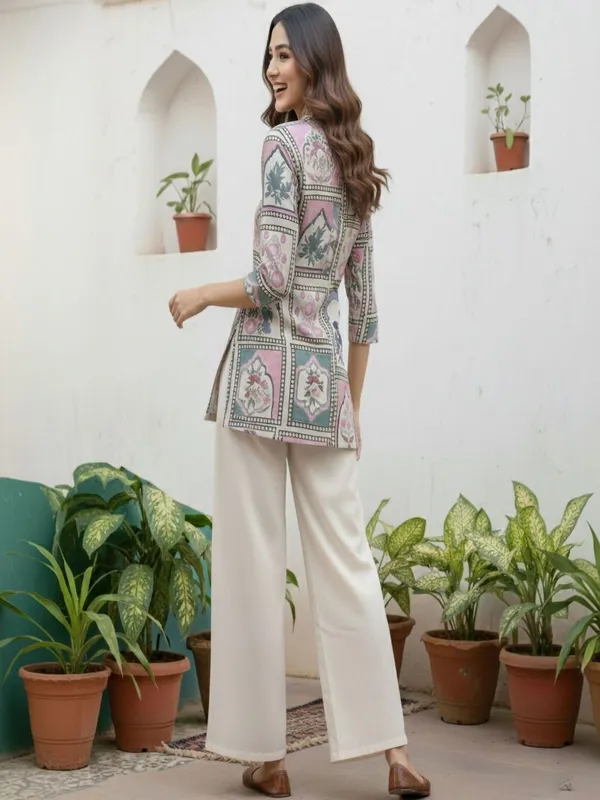 Cream_Cotton_Floral_Printed_Kurti