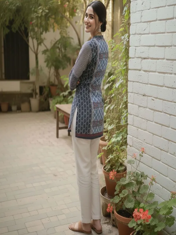 Black_Cotton_Floral_Printed_Kurti