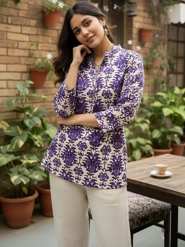 Purple_Cotton_Floral_Printed_Kurti