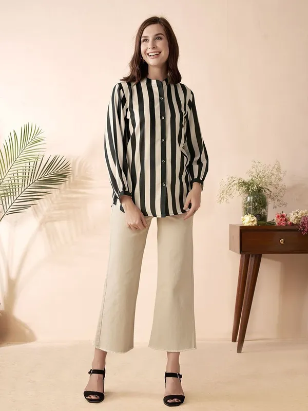 Black_Cotton_Blend_Striped_Shirt