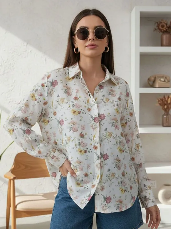 Cream_Rayon_Floral_Printed_Shirt
