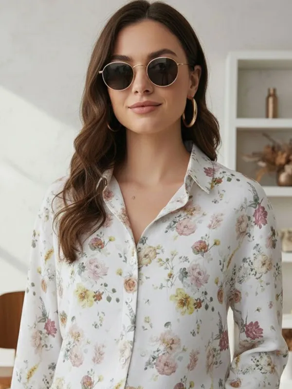 Cream_Rayon_Floral_Printed_Shirt