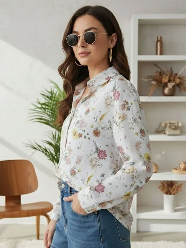 Cream_Rayon_Floral_Printed_Shirt