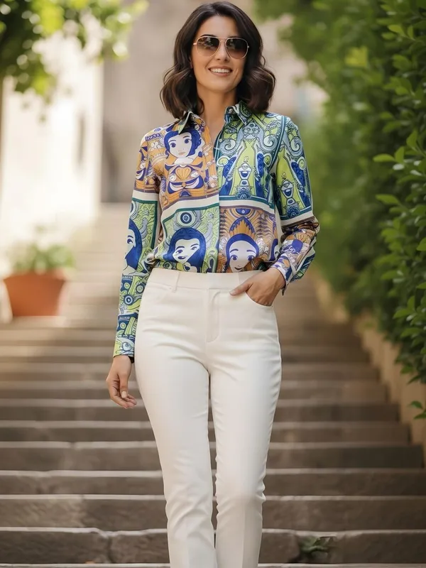 Bright_Green_&_Blue_Cotton_Maiolica_Print_Shirt