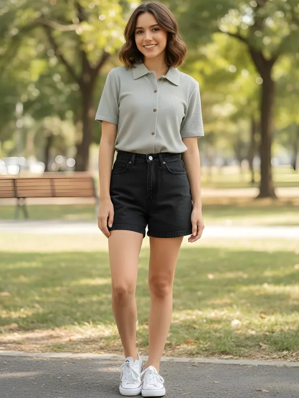 Green_Polyester_Textured_Shirts