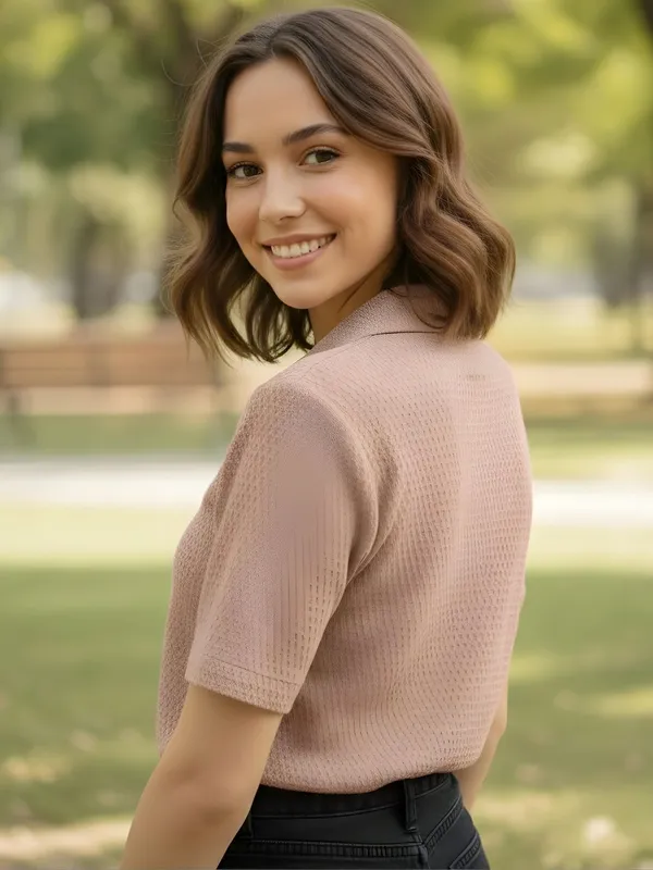 Dusty_Rose__Polyester_Textured_Shirts