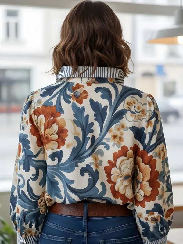 Blue_&_Cream_Cotton_Floral_Printed_Shirts