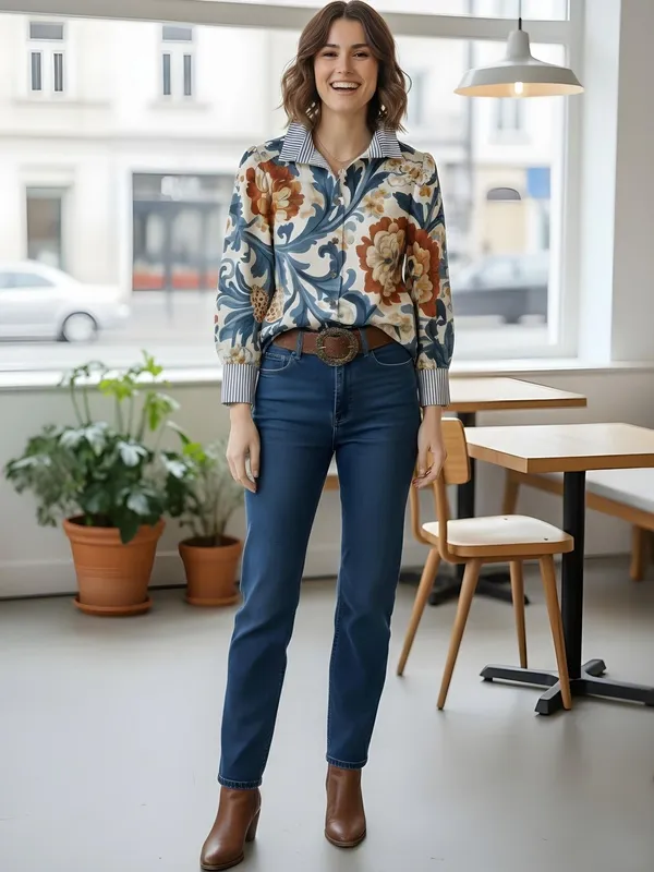 Blue_&_Cream_Cotton_Floral_Printed_Shirts