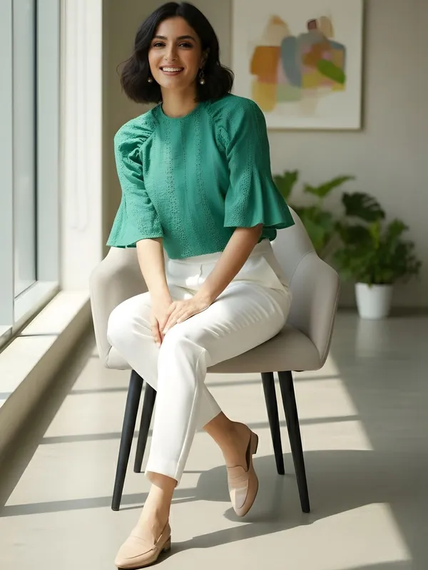 Green_Cotton_Schiffli_Shirt