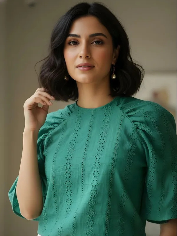 Green_Cotton_Schiffli_Shirt