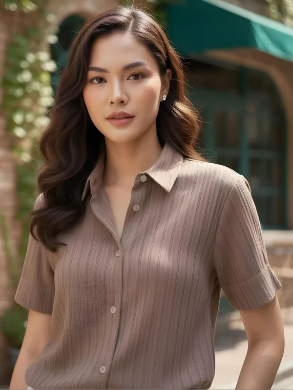 Brown_Polyester_Solid_Shirt
