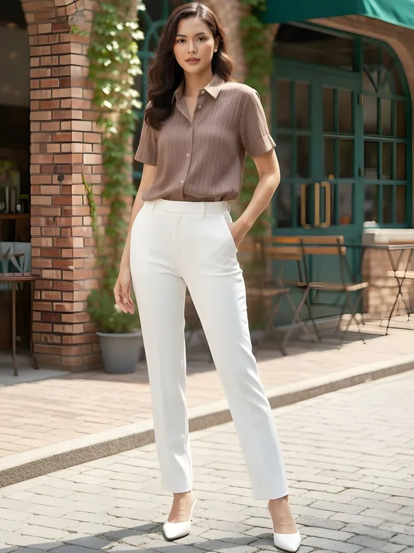Brown_Polyester_Solid_Shirt