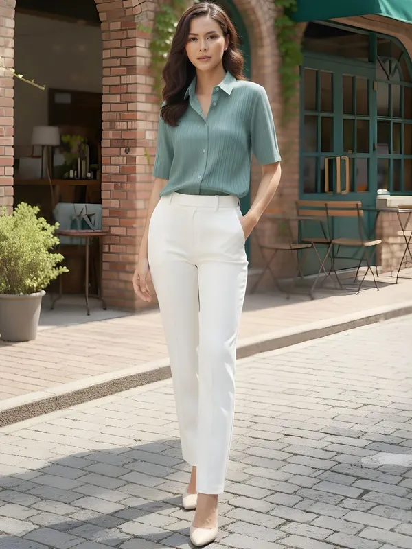 Sea_Green_Polyester_Solid_Shirt