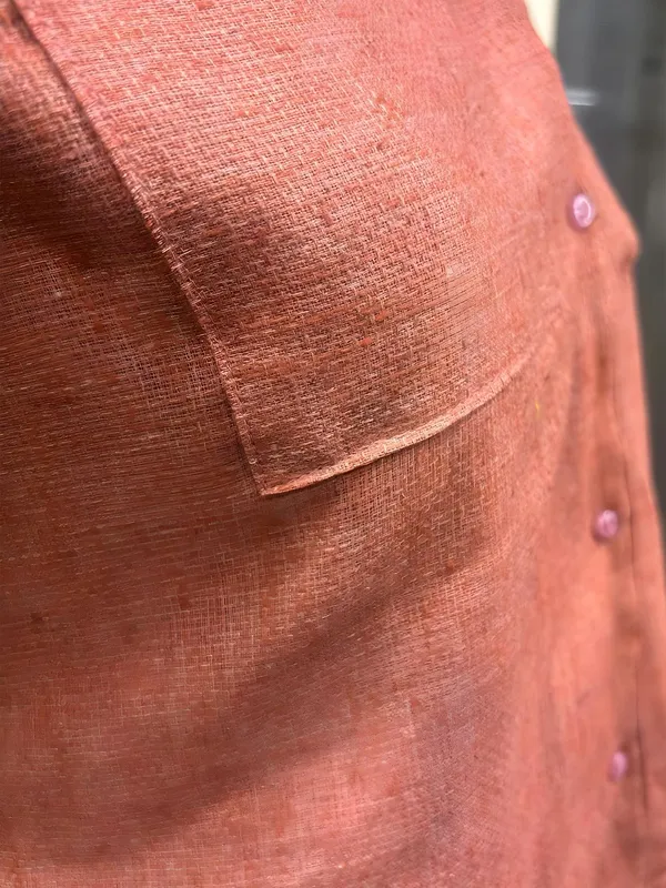 Light_Orange__Cotton_Jute_Self_Design_Shirts