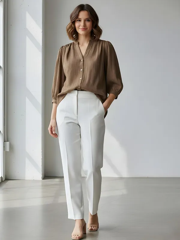 Brown_Polyester_Crinkled_shirt