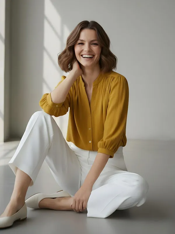 Mustard_Polyester_Crinkled_shirt