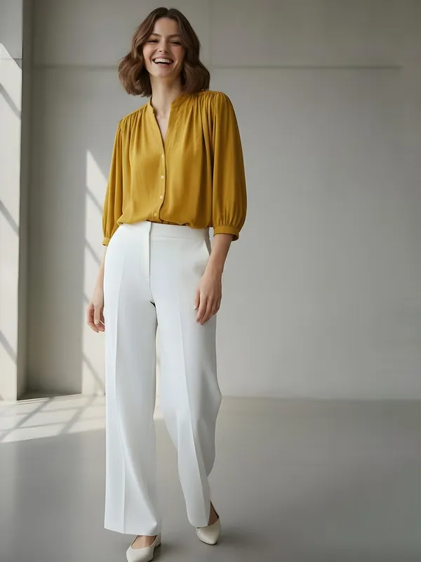 Mustard_Polyester_Crinkled_shirt
