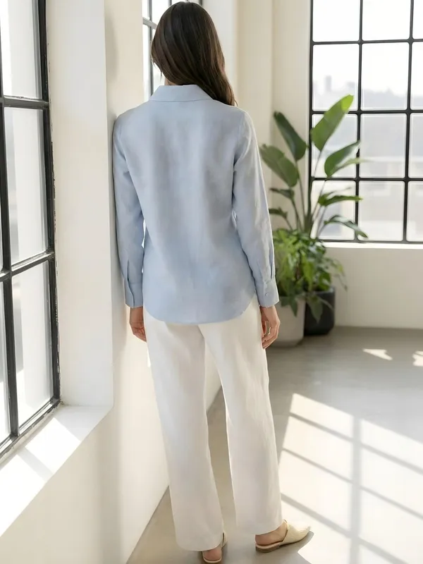 Blue_Linen_Solid_Shirt