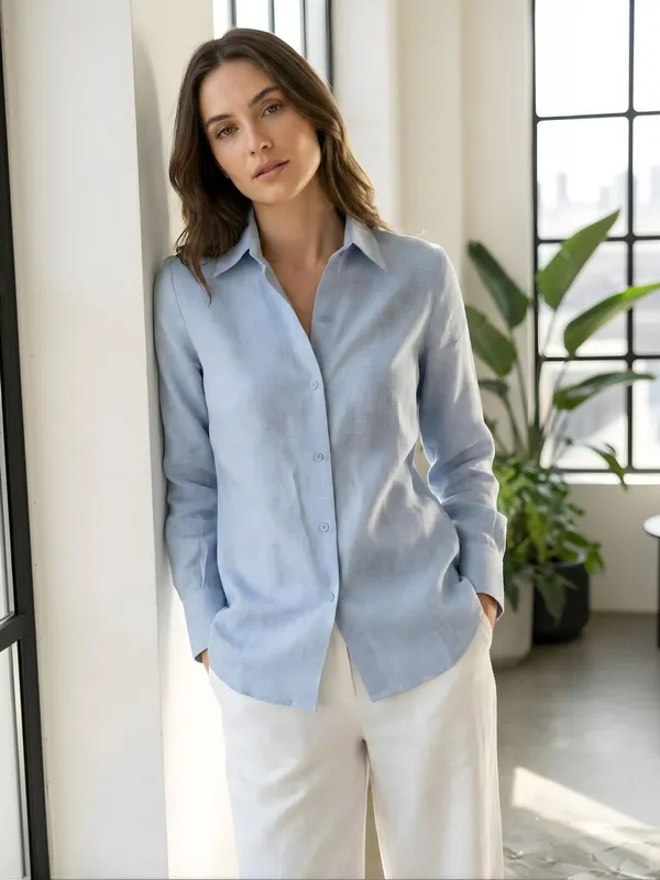 Blue_Linen_Solid_Shirt