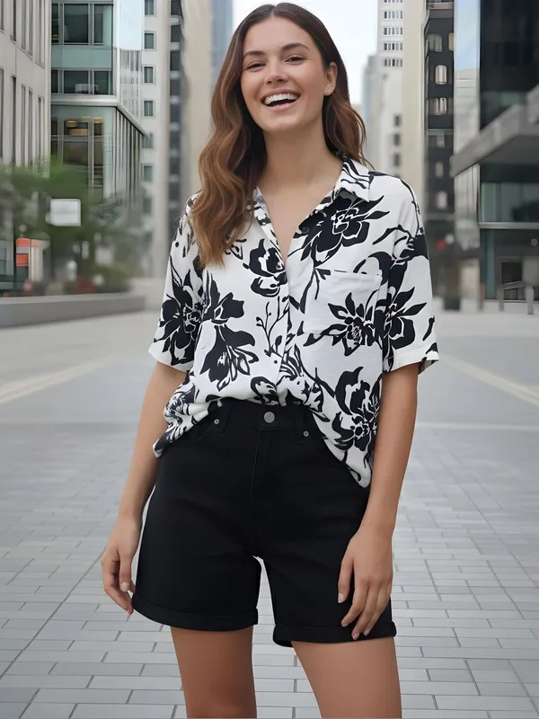 Black_&_White_Polyester_Abstract_Printed_Shirts