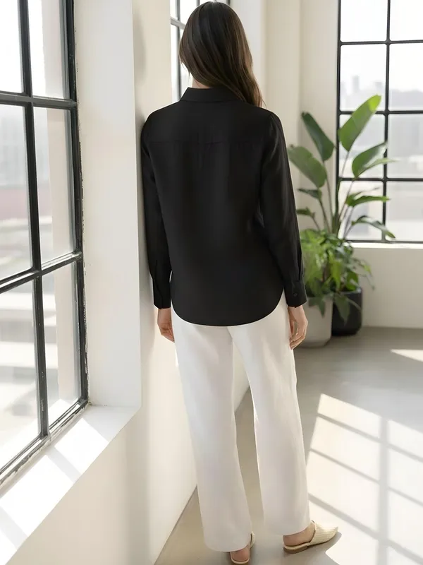 Black_Linen_Solid_Shirt