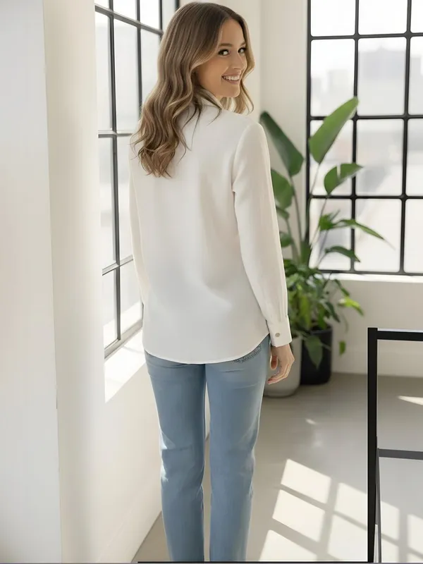 White_Linen_Solid_Shirt