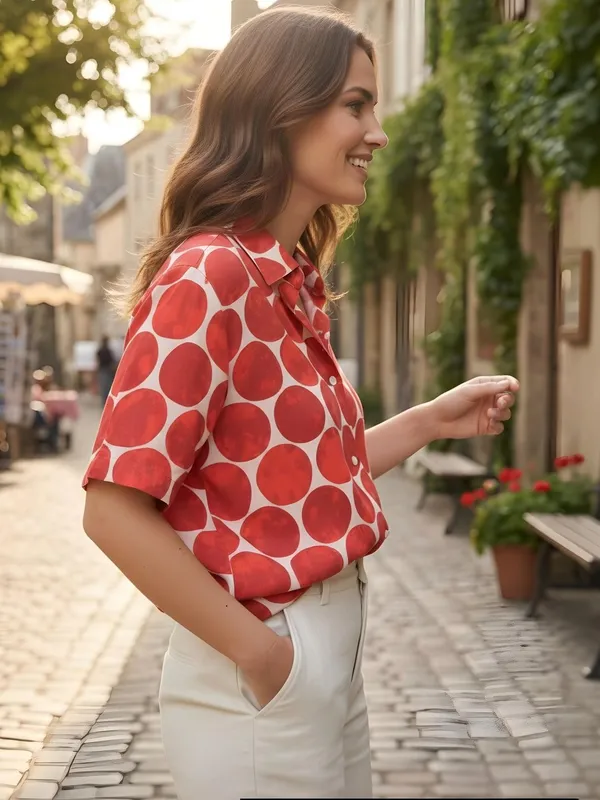Red_Crepe_Polka_dot_Printed_Top