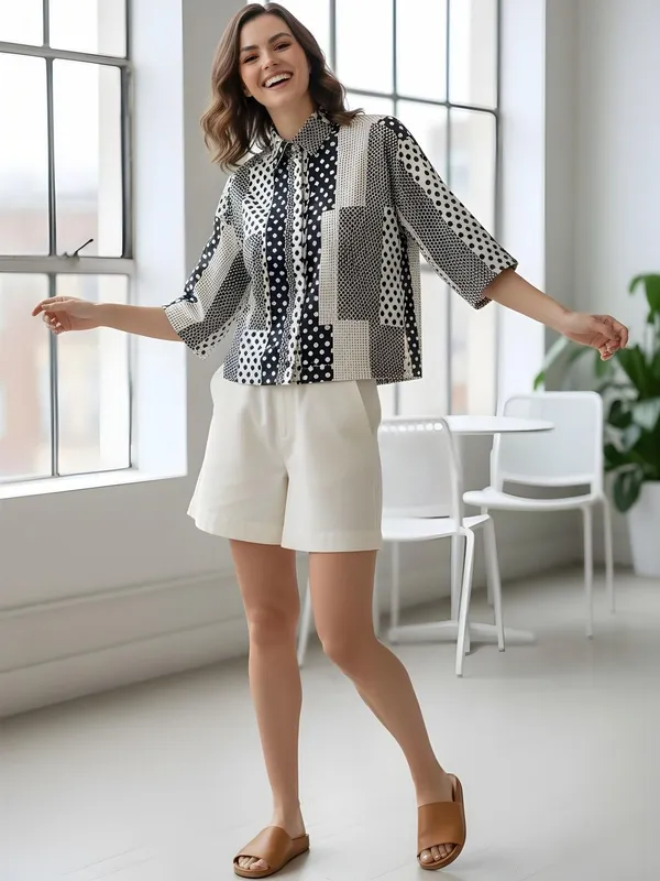 Black_Cotton_Polka_Dot_Printed_Shirts