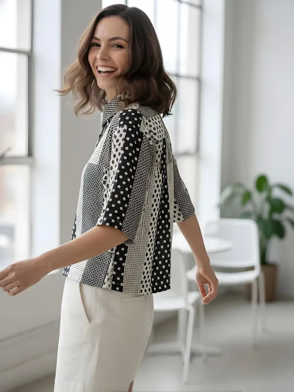 Black_Cotton_Polka_Dot_Printed_Shirts